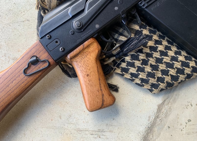受注 東京マルイSAIGA12K用ウッドグリップ製作 | aohate custom webshop
