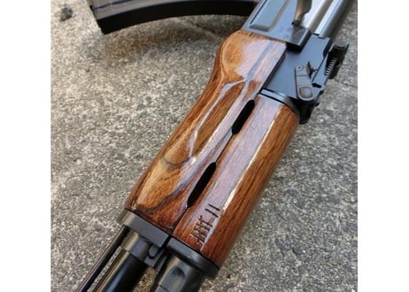 受注　マルイ　スタンダードAK47シリーズ用　AKMタイプウッドハンドガード製作