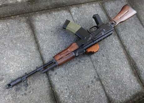 受注　次世代AKS74N用ノーマルウッドハンドガード製作