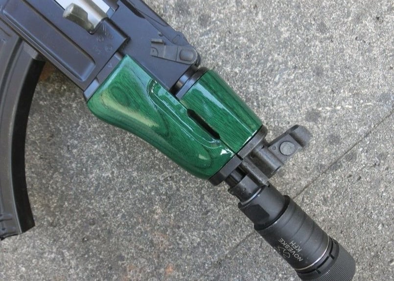 東京マルイAK47βスペツナズ用ウッドパーツ 受注 AK47βスペツナズ・AK47HC用クリンコフタイプウッドハンド