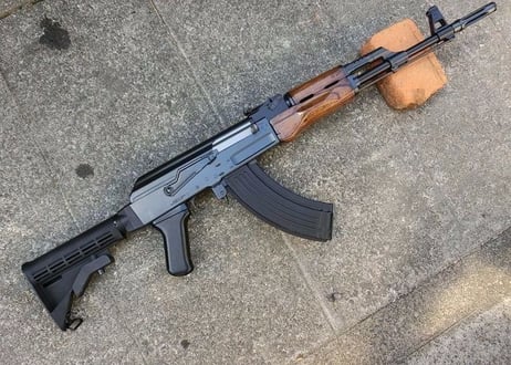 受注　マルイ　スタンダードAK47シリーズ用　AKMタイプウッドハンドガード製作