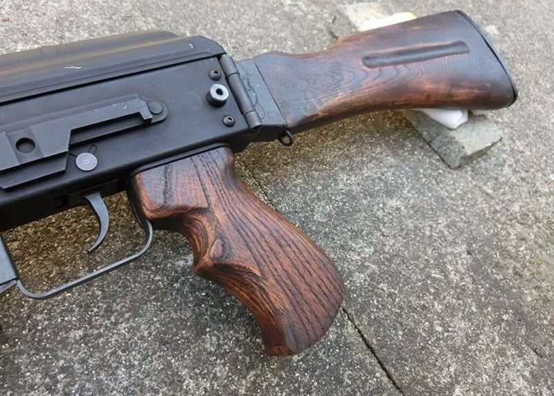 受注 KSC GBB AKシリーズ用タクティカルウッドグリップ製作 | aohate