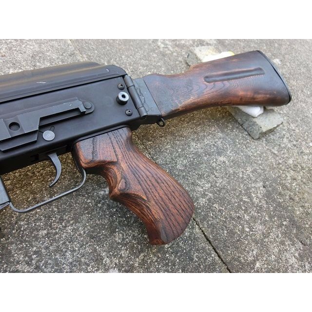 KSC AKS 74U 木製HG＆グリップ 受注 KSC GBB AKシリーズ用タクティカルウッドグリップ製作 | aohate