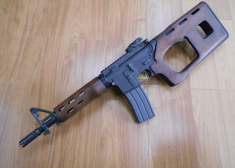受注　マルイM4MWS用ADARタイプ ショートウッドハンドガード製作