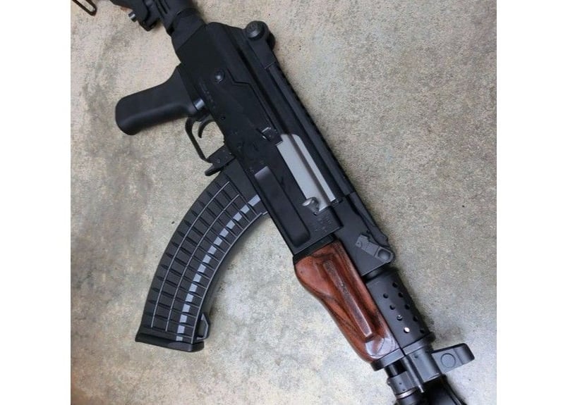 東京マルイAK47βスペツナズ用ウッドパーツ 受注 AK47βスペツナズ・AK47HC用クリンコフタイプウッドハンド