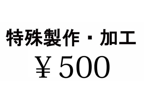 特殊製作・加工　￥500