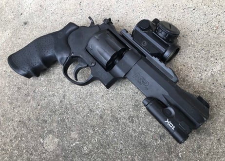 タナカ　S&W M327　M&P R8　5インチ w/XC-1タイプライト用Kydex®ホルスター　BK