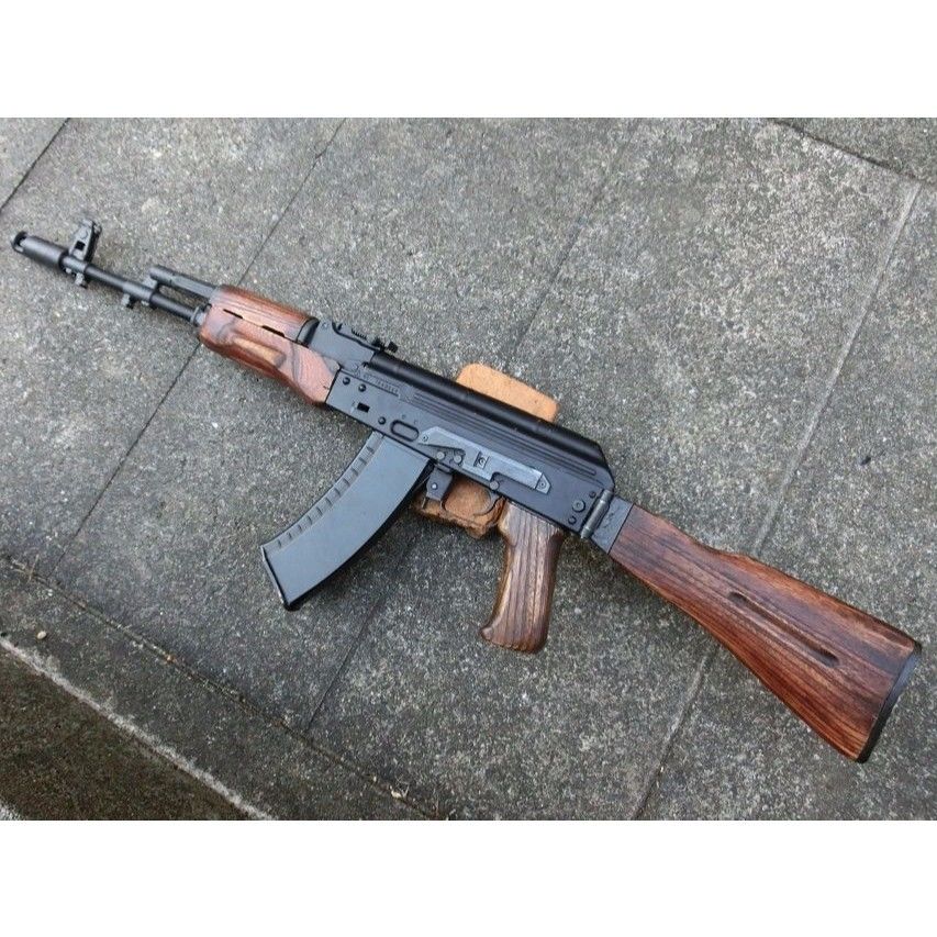 アサルトライフル 木製ストック付き 受注 次世代AKS74シリーズ用ウッドストック製作 | aohate custom