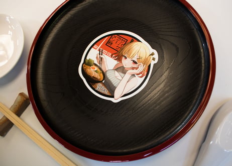 サバゲラーメン部屋外用耐候耐水ステッカー