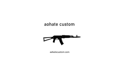 aohate custom　ショップロゴ　オリジナルステッカー