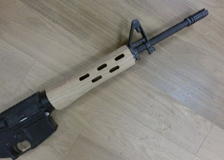 受注　マルイM4MWS用ADARタイプ　ミッドレングスウッドハンドガード製作