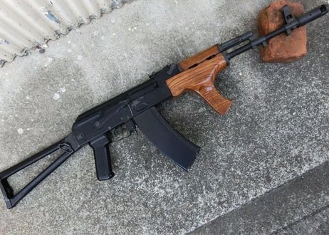 受注　次世代AKS74N用　AIMS-74タイプウッドハンドガード製作