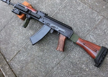 受注　次世代AKS74シリーズ用　SAWタイプウッドグリップ製作