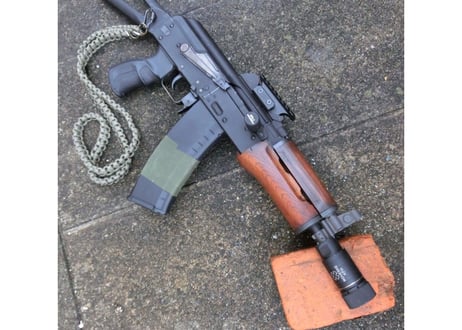 受注　KSC GBB AKS74U用ノーマルウッドハンドガード製作