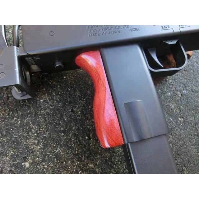 受注 マルイMAC10用 ウッドグリップ製作 | aohate custom webshop