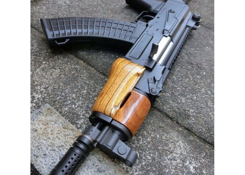 東京マルイAK47βスペツナズ用ウッドパーツ 受注 AK47βスペツナズ・AK47HC用クリンコフタイプウッドハンド