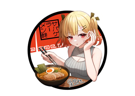 サバゲラーメン部屋外用耐候耐水ステッカー