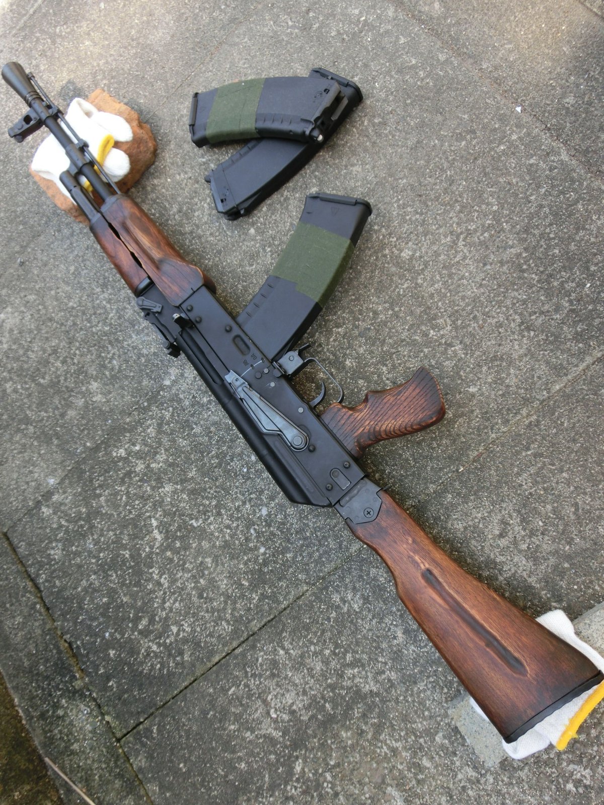 専用出品【AK様】 受注 KSC GBB AKシリーズ用タクティカルウッドグリップ製作 | aohate