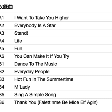 SLY & THE FAMILY STONE / Greatest Hits