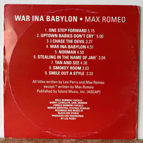 MAX ROMEO & THE UPSETTERS / War Ina Babylon