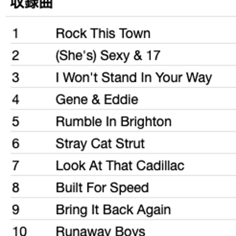 STRAY CATS / The Best Of Stray Cats - Rock This Town