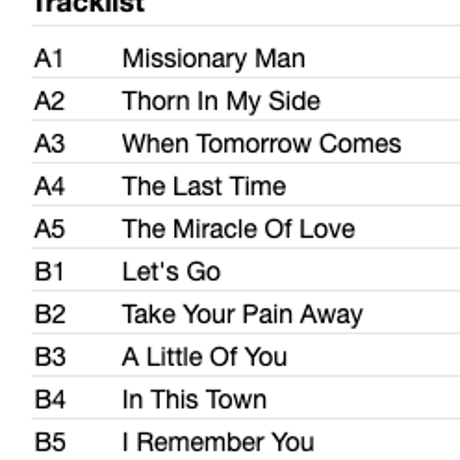 EURYTHMICS / Revenge