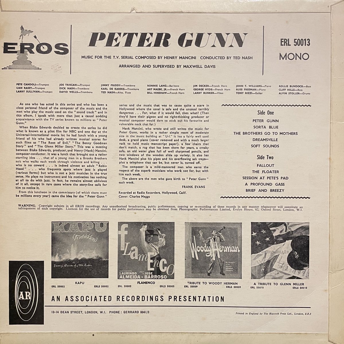 Henry Mancini ‎/ Peter Gunn | Oscillators Merch