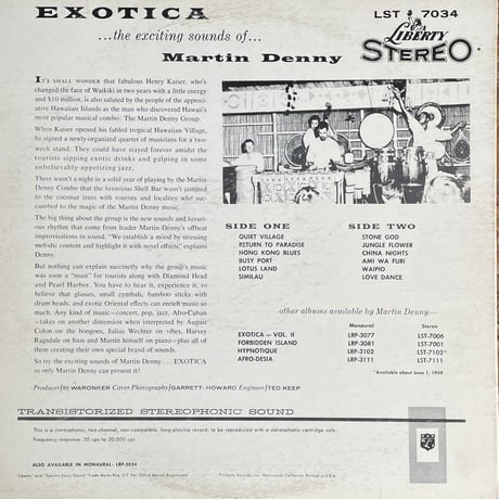 MARTIN DENNY / Exotica