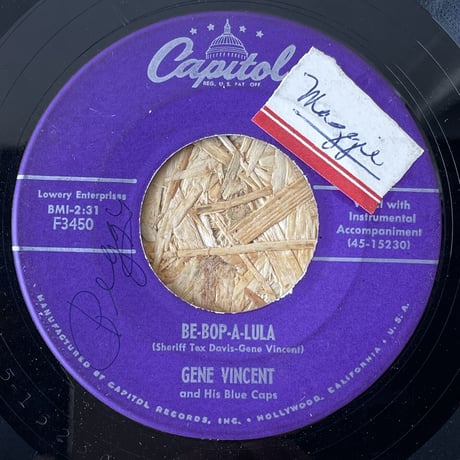 GENE VINCENT / Be-Bop-A-Lula