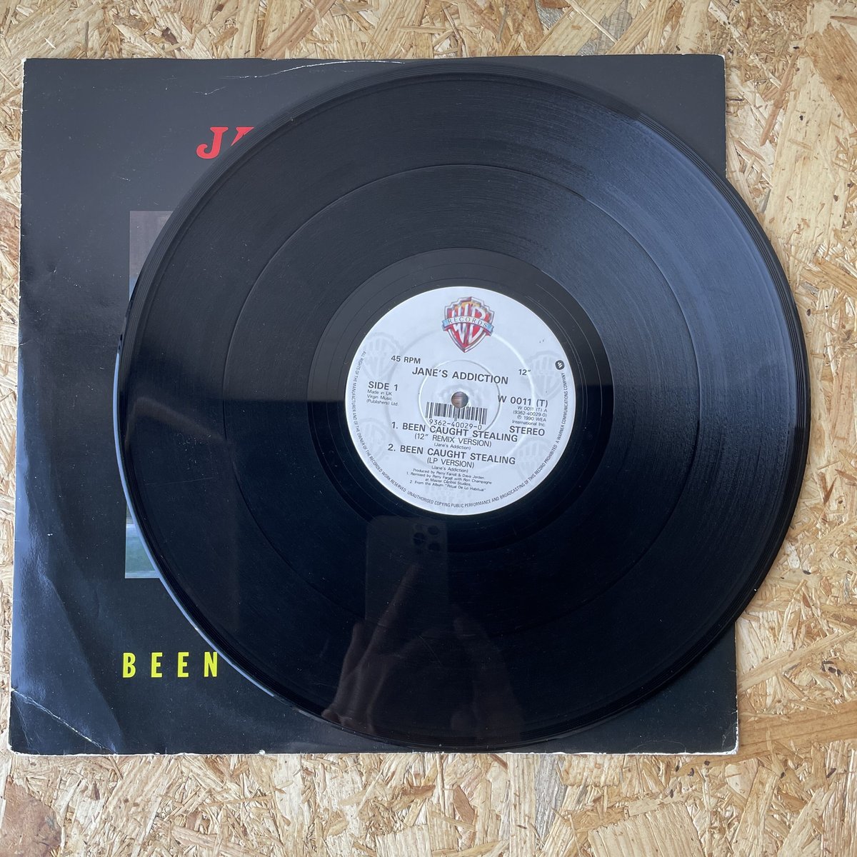 Jane's Addiction/Been Caught..レコード12\"90年 Jane's Addiction/Been Caught..レコード12