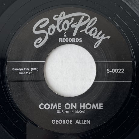 GEORGE ALLEN / Come On Home