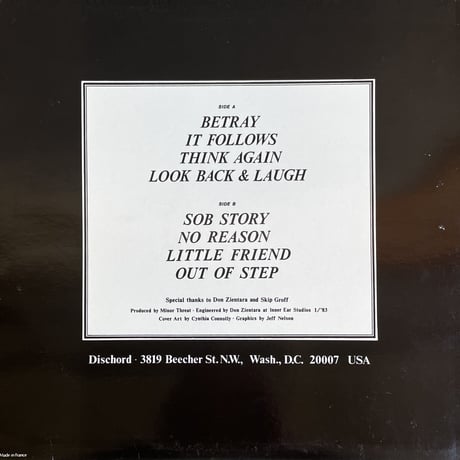 MINOR THREAT / Out Of Step