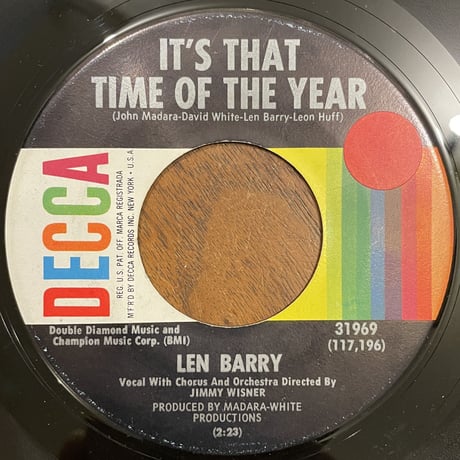 LEN BARRY / It's That Time Of The Year