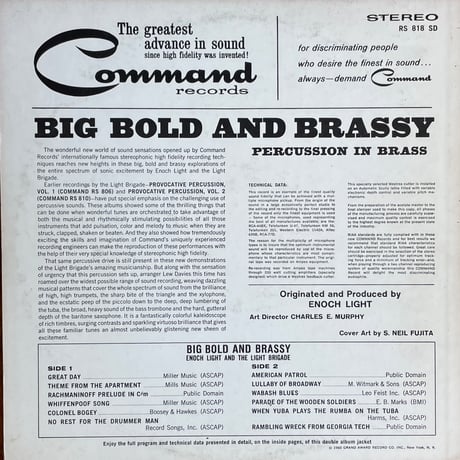 ENOCH LIGHT AND THE LIGHT BRIGADE / Big Bold And Brassy Percussion In Brass