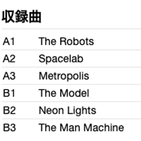 KRAFTWERK / The Man Machine