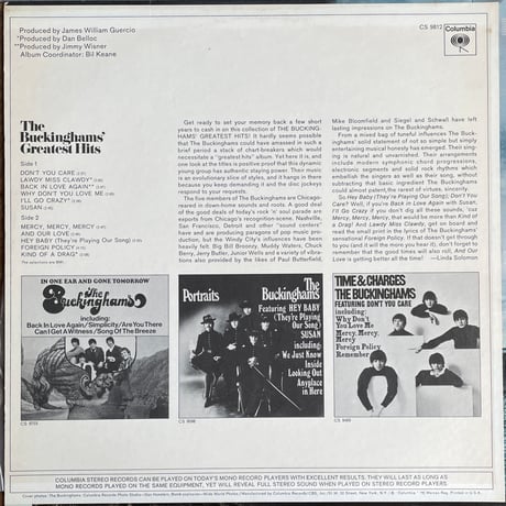 THE BUCKINGHAMS / Greatest Hits