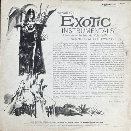 HAWAII CALLS presented by WEBLEY EDWARDS / Exotic Instrumentals - Favorites Of The Islands: Vol. IV