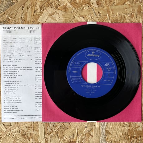 LESLEY GORE / It's My Party / You Don't Own Me