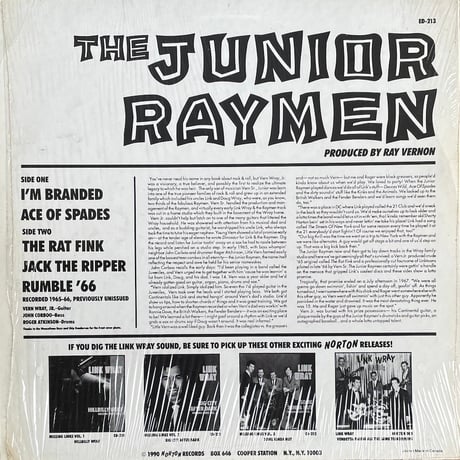 THE JUNIOR RAYMEN / Rumble '66