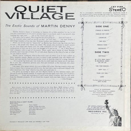 MARTIN DENNY / Quiet Village - The Exotic Sounds Of Martin Denny