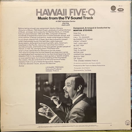 Mort Stevens And His Orchestra ‎– Original Hawaii Five-O TV Sound Track
