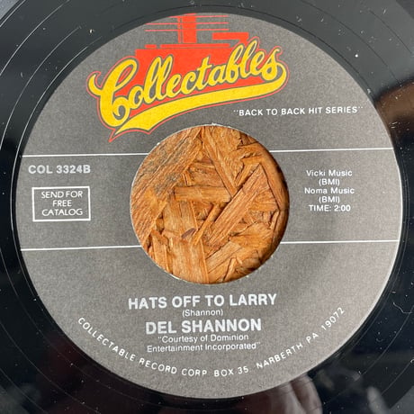 DEL SHANNON / Runaway / Hats Off To Larry