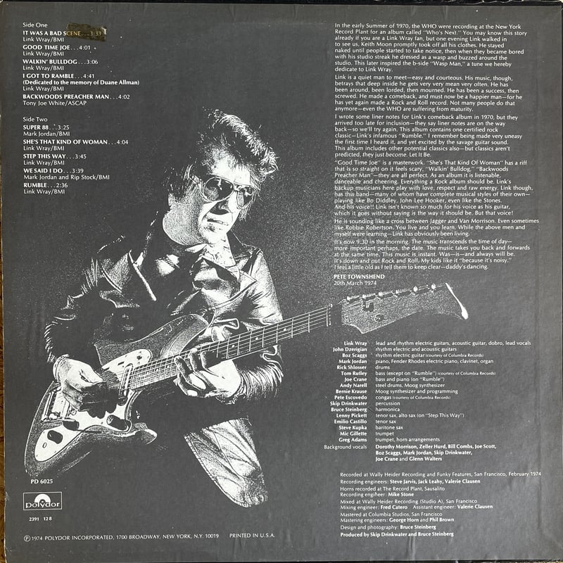 LINK WRAY / The Link Wray Rumble | Oscillators