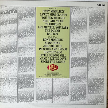 LARRY WILLIAMS / Dizzy Miss Lizzy