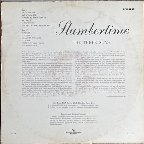 THE THREE SUN / Slumbertime