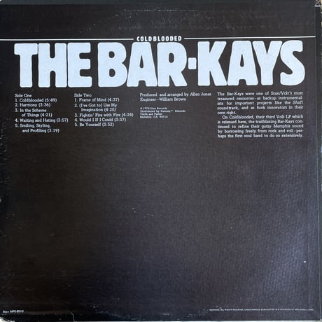 THE BAR-KAYS / Coldblooded