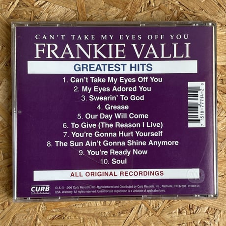 FRANKIE VALLI / Greatest Hits