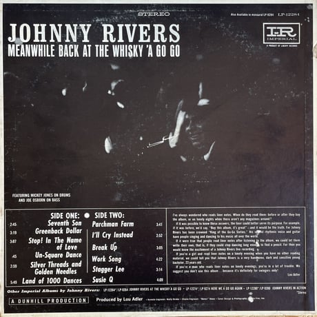 JOHNNY RIVERS / Meanwhile Back At The Whisky À Go Go