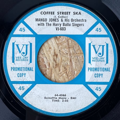 MANGO JONES & HIS ORCHESTRA WITH THE HARRY BALLU SINGERS ‎/ Coffee Street Ska