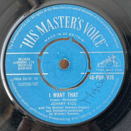JOHNNY KIDD / Hurry On Back To Love